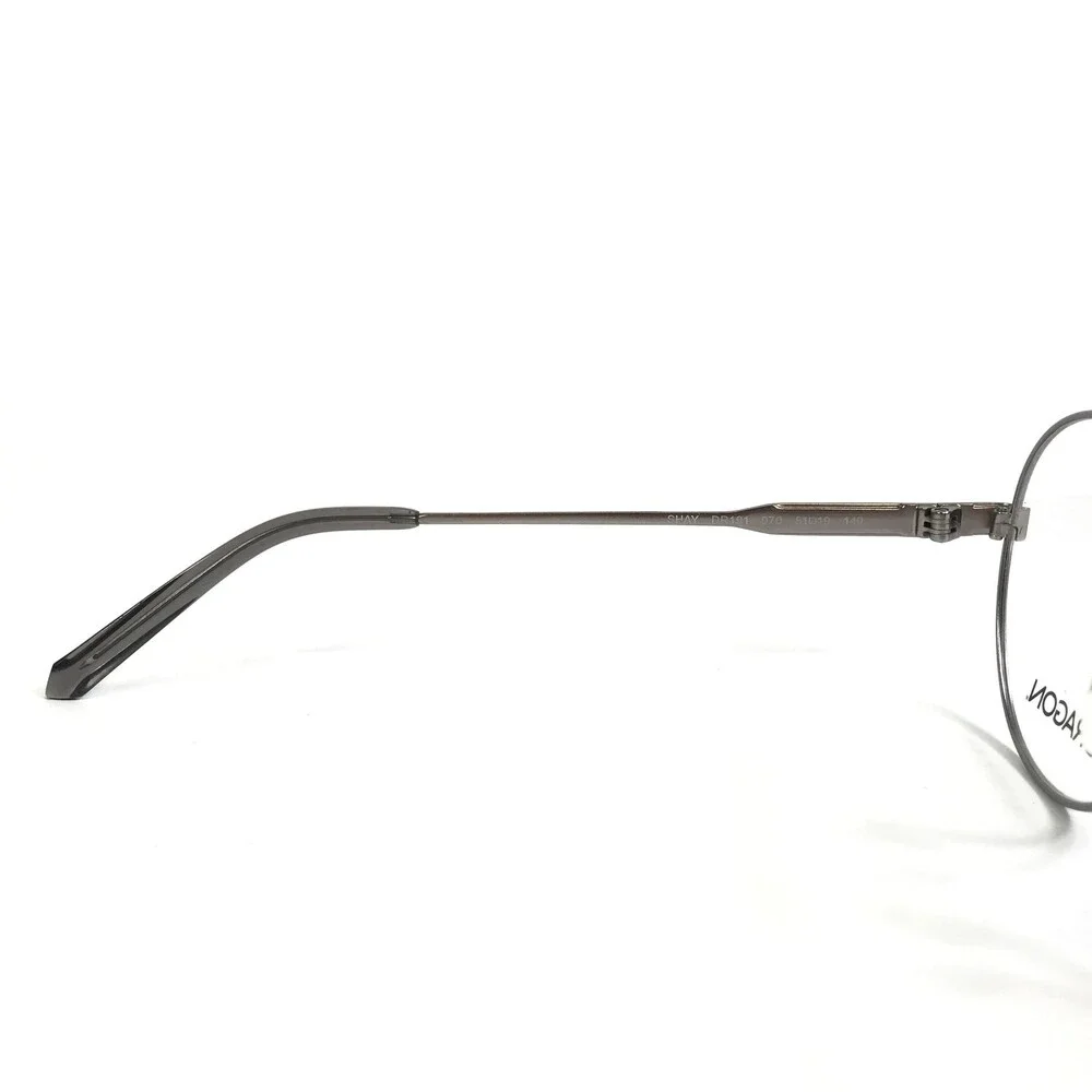 Dragon Eyeglasses Frames SHAY DR191 070 Gunmetal Gray Shiny Round 51-19-140